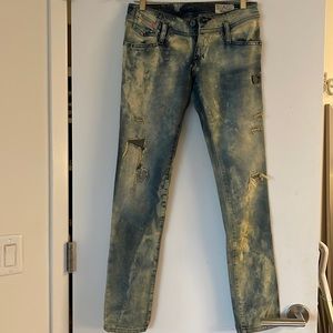 Distressed jeans